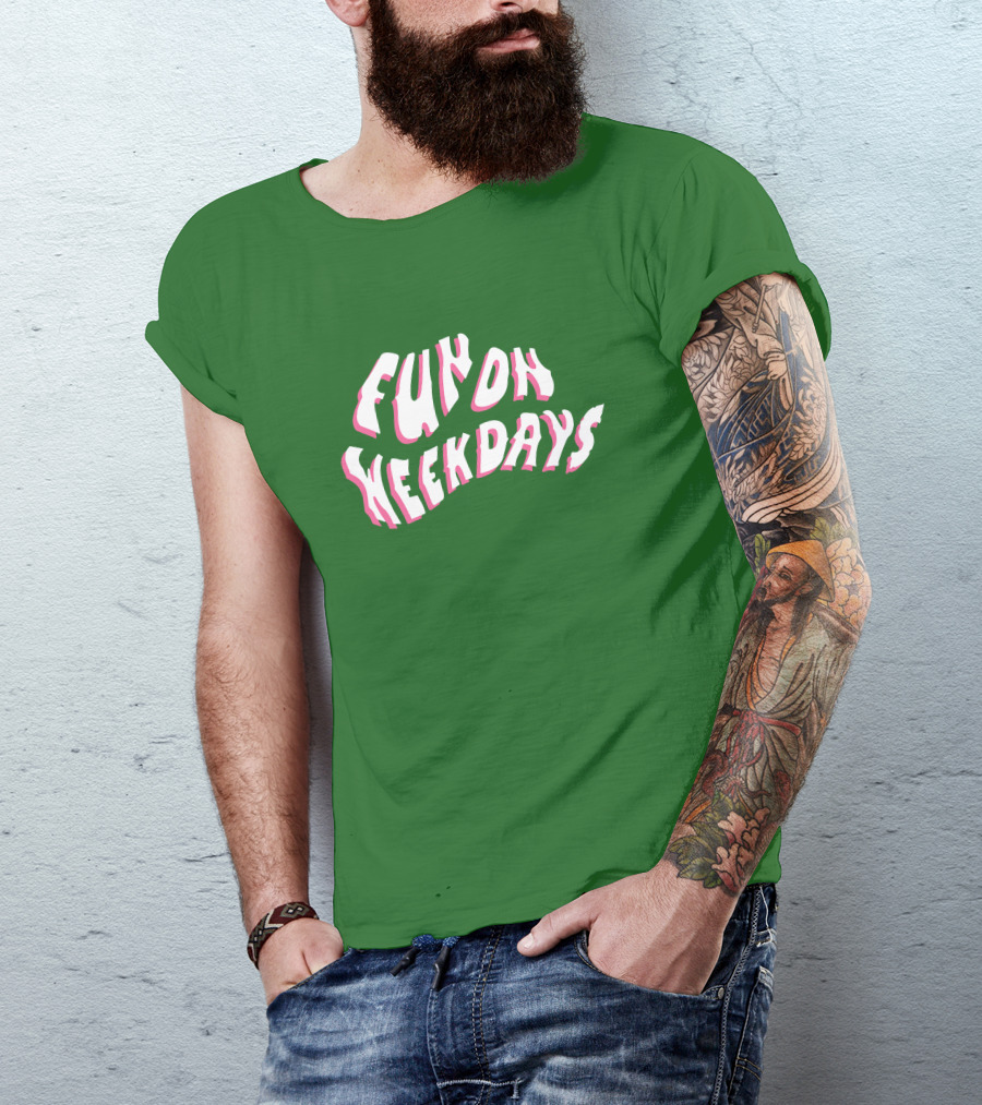 Fun On Weekdays Jenna Palek Merch Bold Green Text T-Shirt