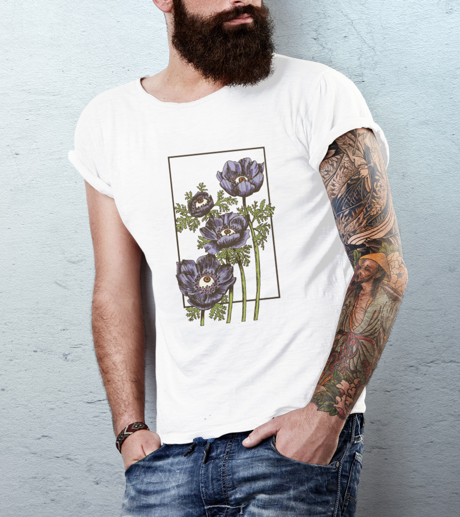 Creepy Eye Anemone Botanical Clothing T-Shirt
