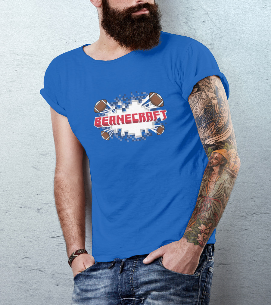 Beanecraft Pixel Style Football T-Shirt