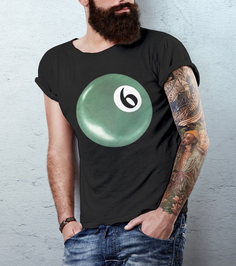 Syxx 6 Ball Green Pool Ball T-Shirt