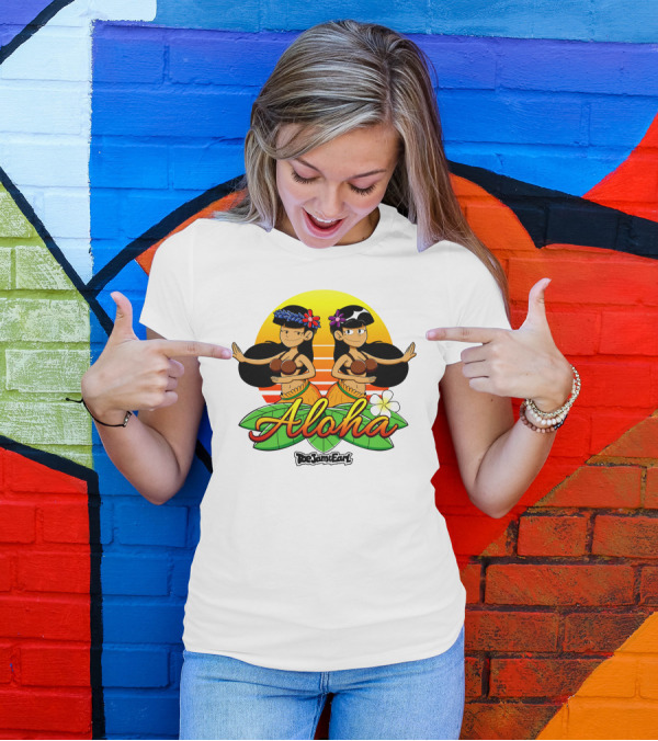 Aloha From Toejam And Earl Robaroba Merch Hawaiian Dancers Tropical Sunset T-Shirt