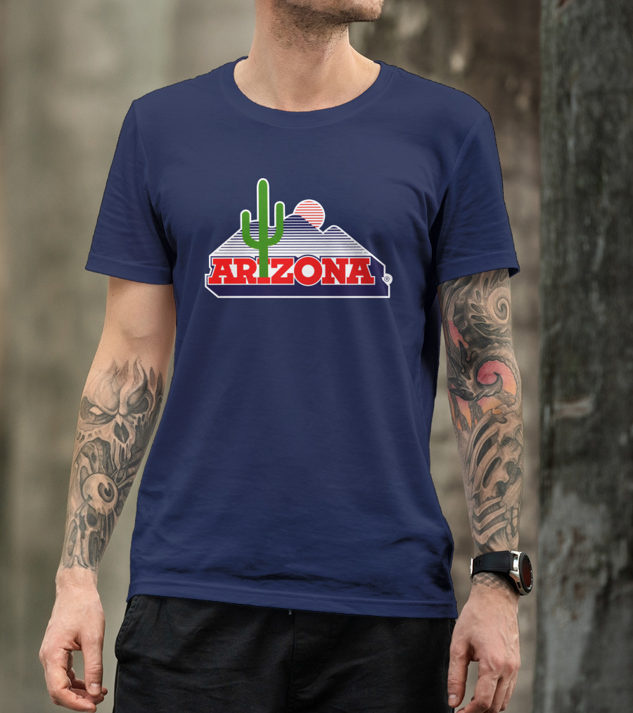 Arizona Wildcats Logo Cactus And Sunset T-Shirt