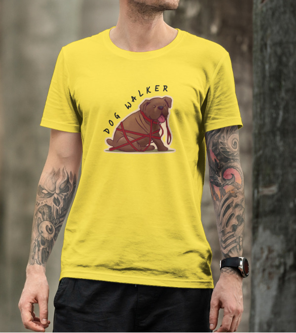 Dwight's Dog Walker Dead By Daylight Puppy Leash Wrapped T-Shirt