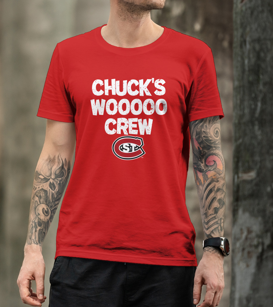 Chuck's Wooooo Crew SCSU Huskies T-Shirt