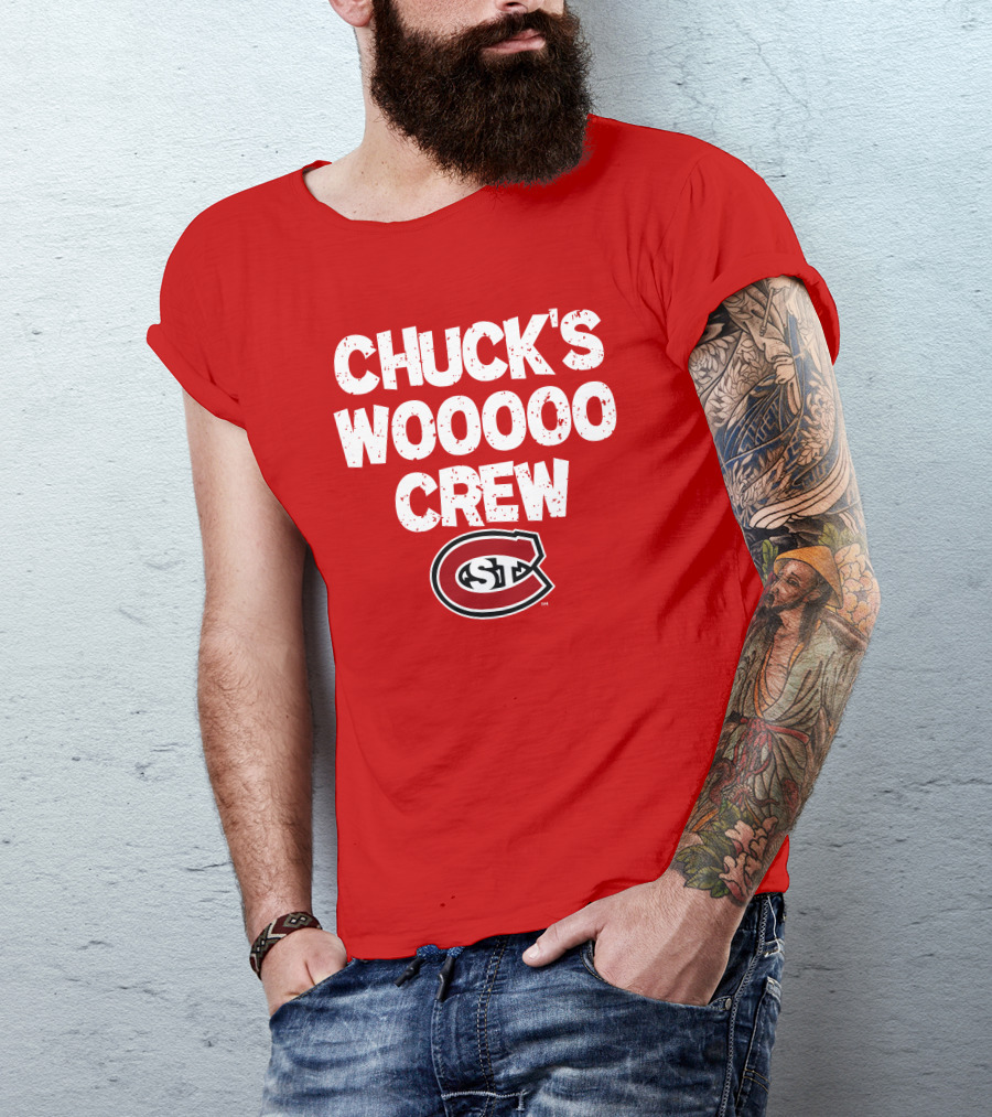 Chuck's Wooooo Crew SCSU Huskies T-Shirt
