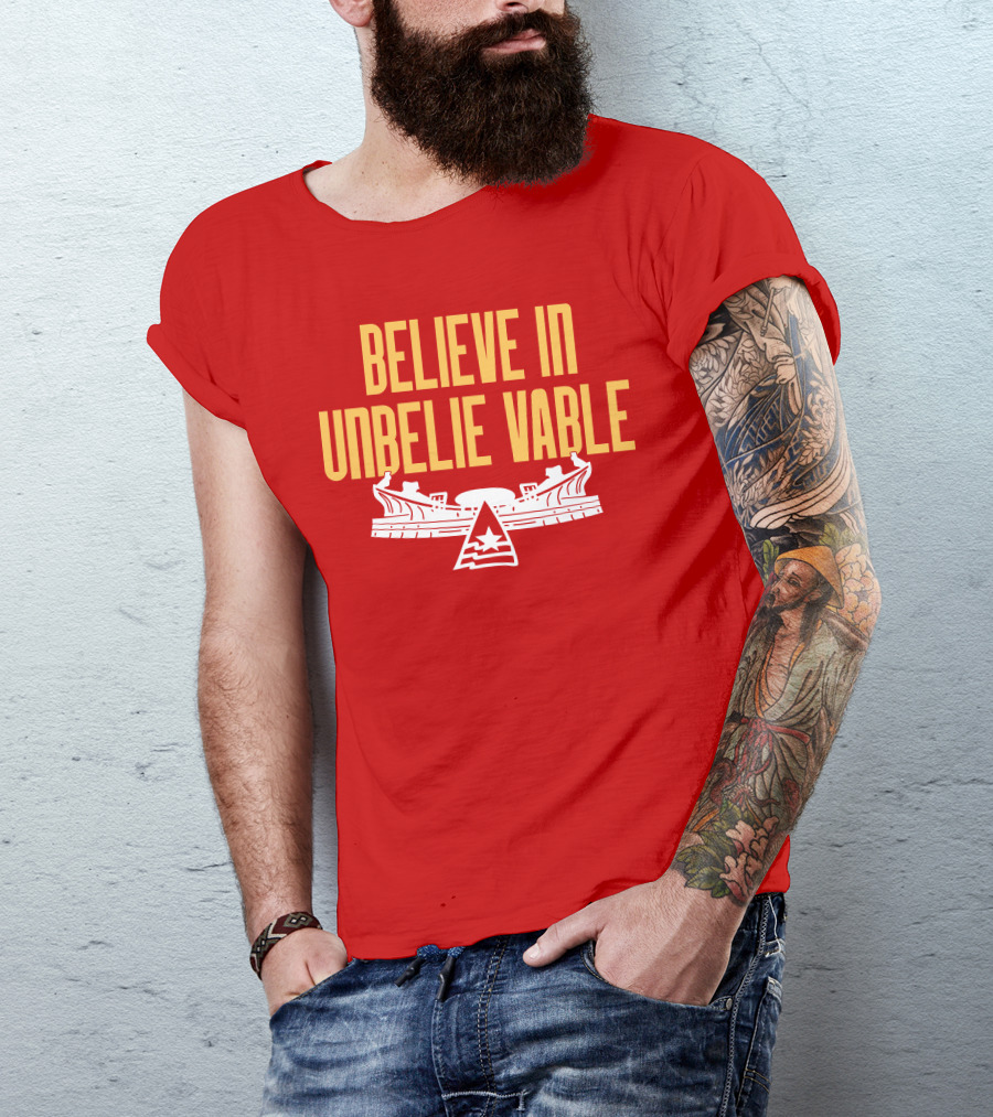 Chiefsaholic Believe In Unbelievable Stadium T-Shirt