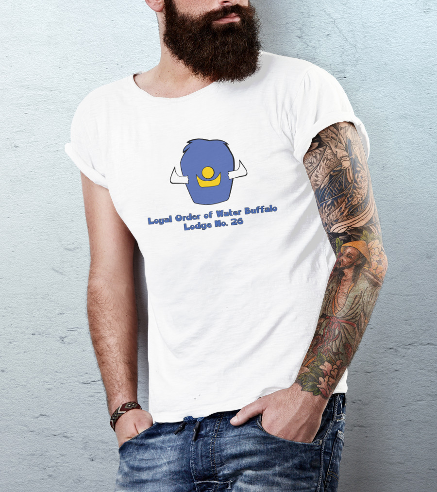 Loyal Order Of Water Buffalo Lodge No 26 Flintstones Club Emblem T-Shirt