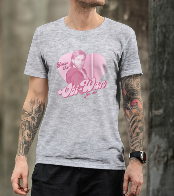You're The Obi Wan For Me Heart And Jedi Character T-Shirt