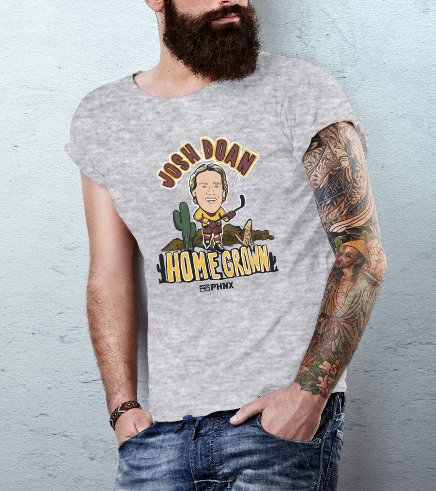 Josh Doan Homegrown PHNX Cactus Desert Hockey T-Shirt
