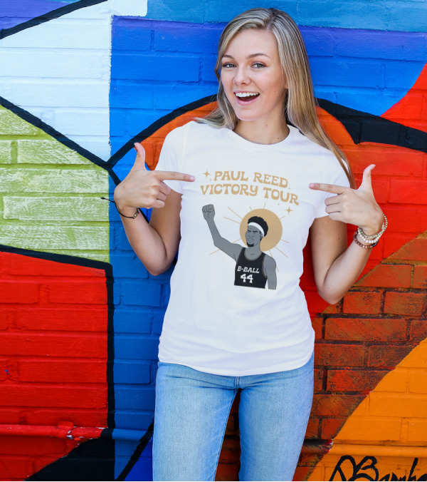 Paul Reed Victory Tour B-Ball 44 Raised Fist Basketball Star T-Shirt