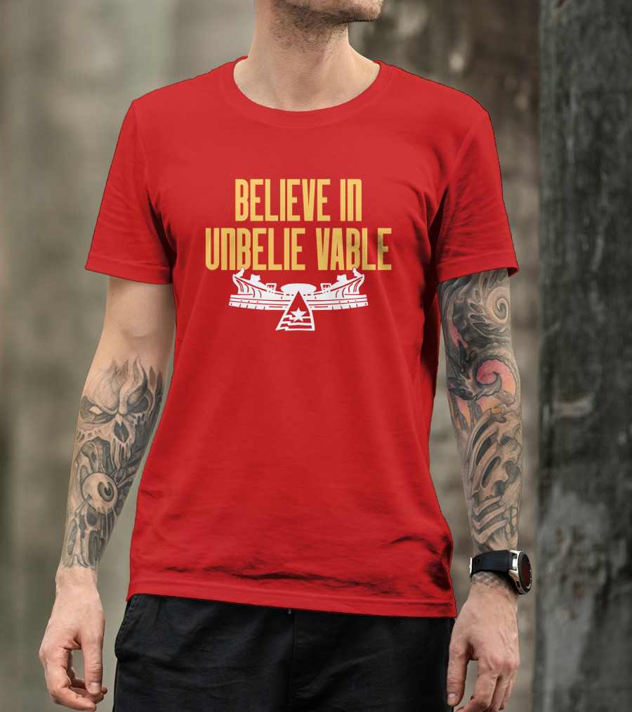 Kansas City Chiefs Believe In Unbelievable Stadium Emblem T-Shirt