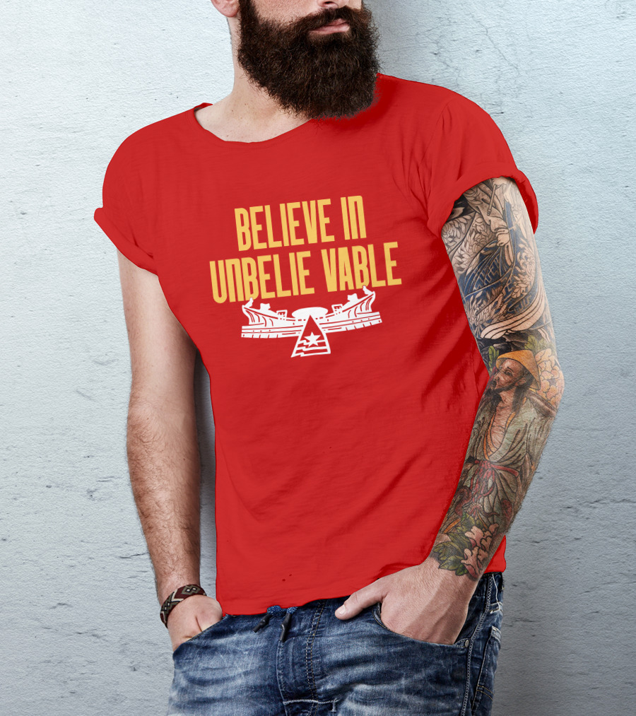 Kansas City Chiefs Believe In Unbelievable Stadium Emblem T-Shirt