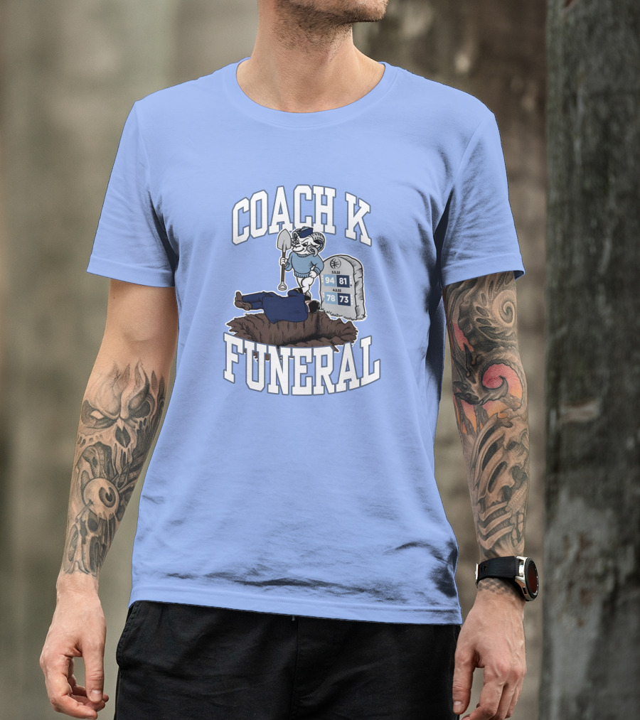 Coach K Funeral Tombstone 94 81 78 73 Duke Rivalry Iconic T-Shirt