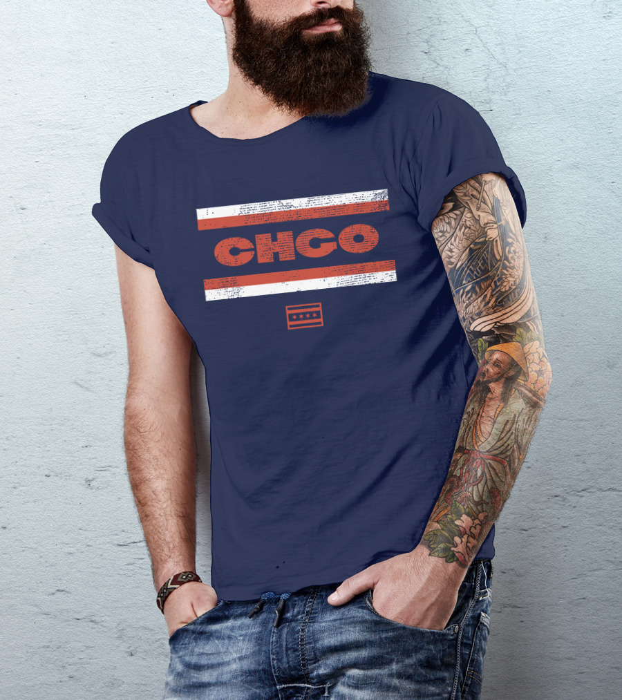 Brenda Webber CHGO Midway Chicago Flag Stripes T-Shirt