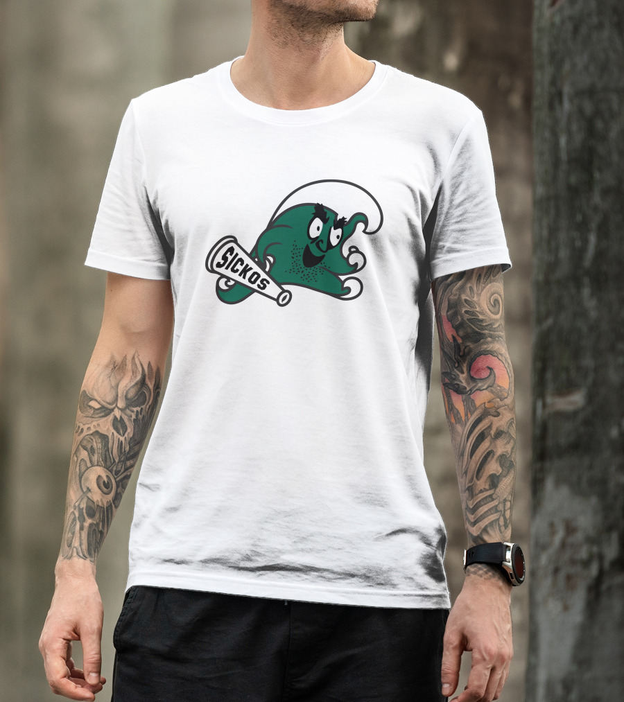 Sickos Committee Mascot Waving A Megaphone T-Shirt