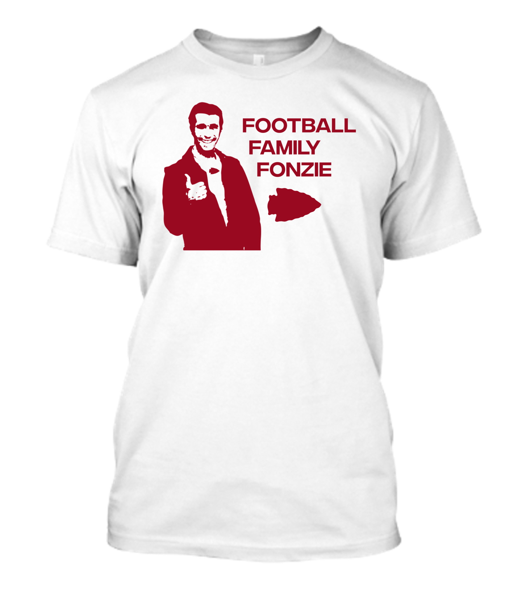 Travis Kelce Football Family Fonzie Chiefs Arrowhead T-Shirt