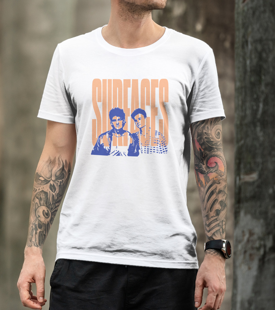 Surfaces Stencil Off White Portrait Bold Typography T-Shirt