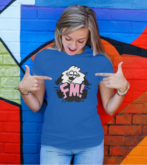 Vs X Verdy FM Cartoon Sheep Complex Con Blue T-Shirt