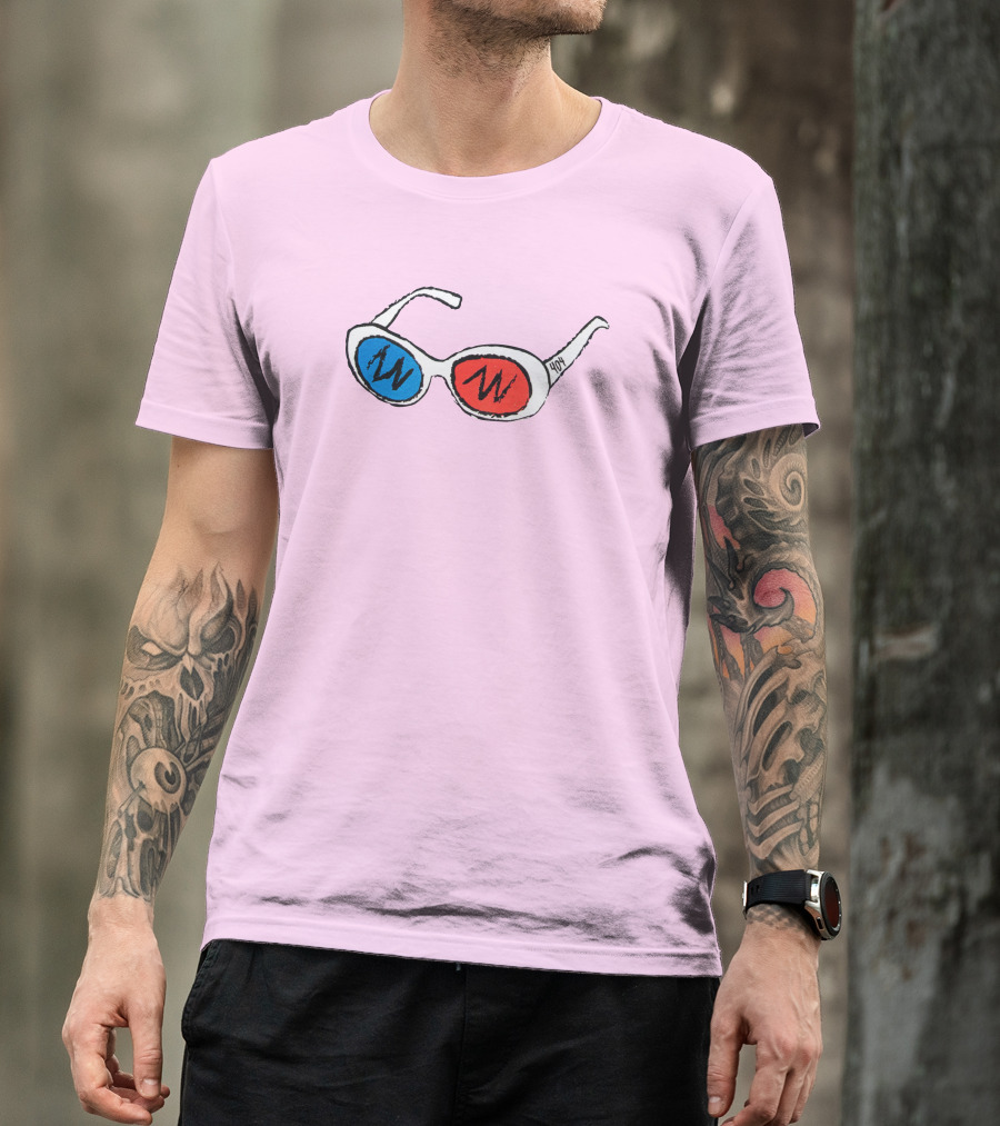 George 3D Goggles Blue Red Lenses T-Shirt