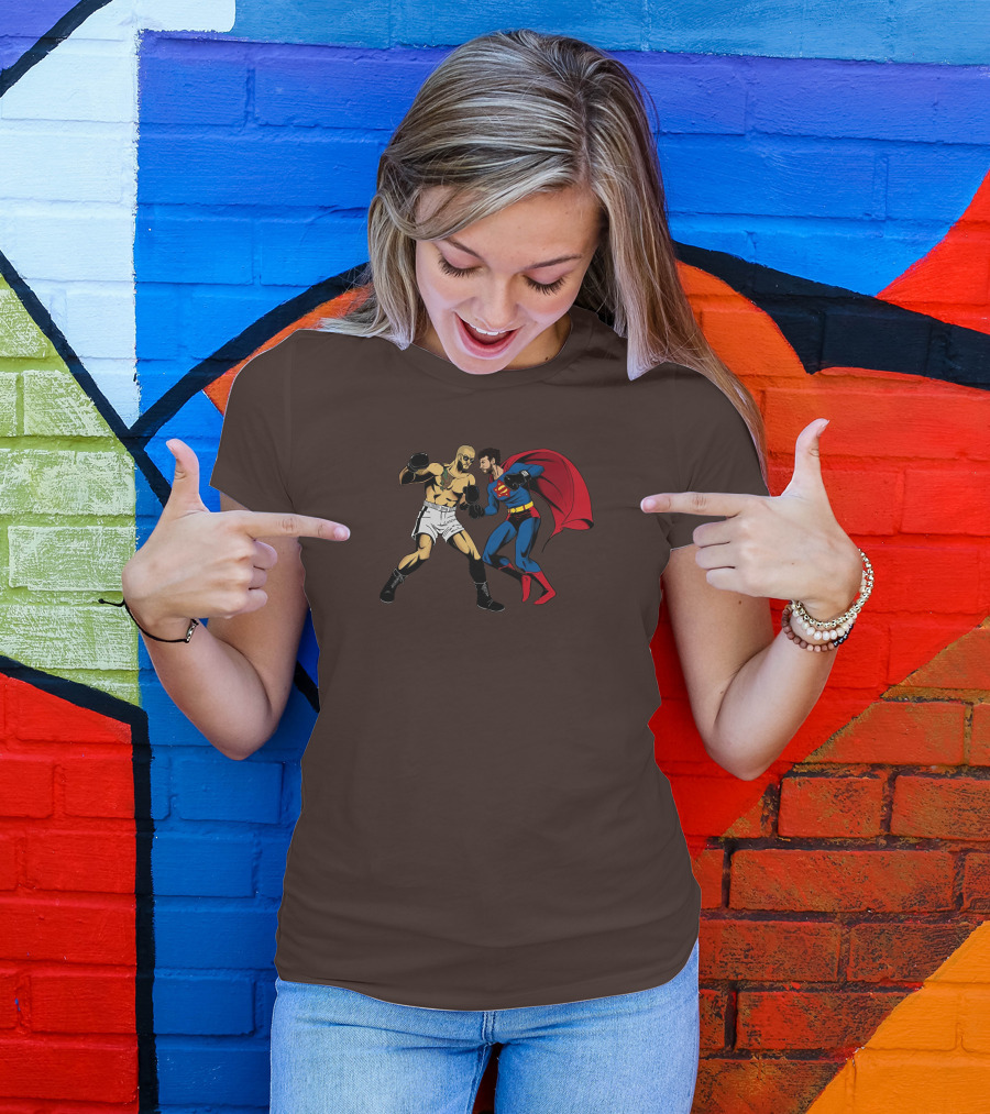 Adin Vs. Top Cartoon Boxer Superhero Confrontation T-Shirt