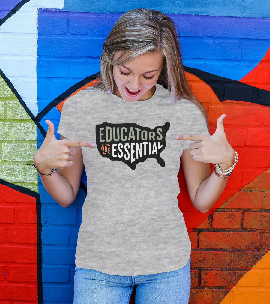 Educators Are Essential USA Map T-Shirt