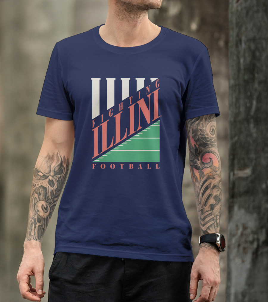 Fighting Illini Football Illinois Field Stripes T-Shirt