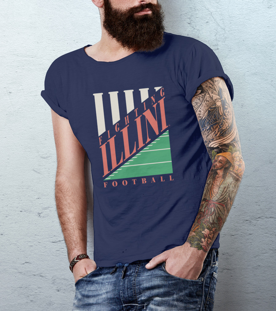 Fighting Illini Football Illinois Field Stripes T-Shirt