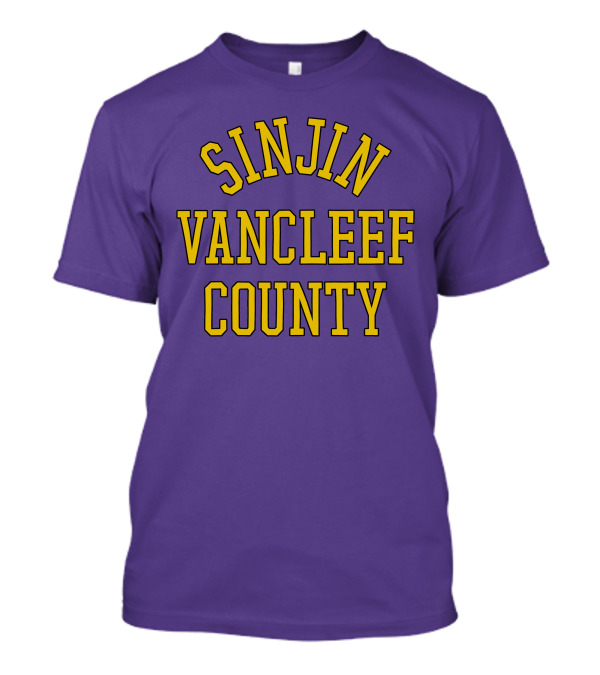 Sinjin Vancleef County Retro Bold Lettering T-Shirt
