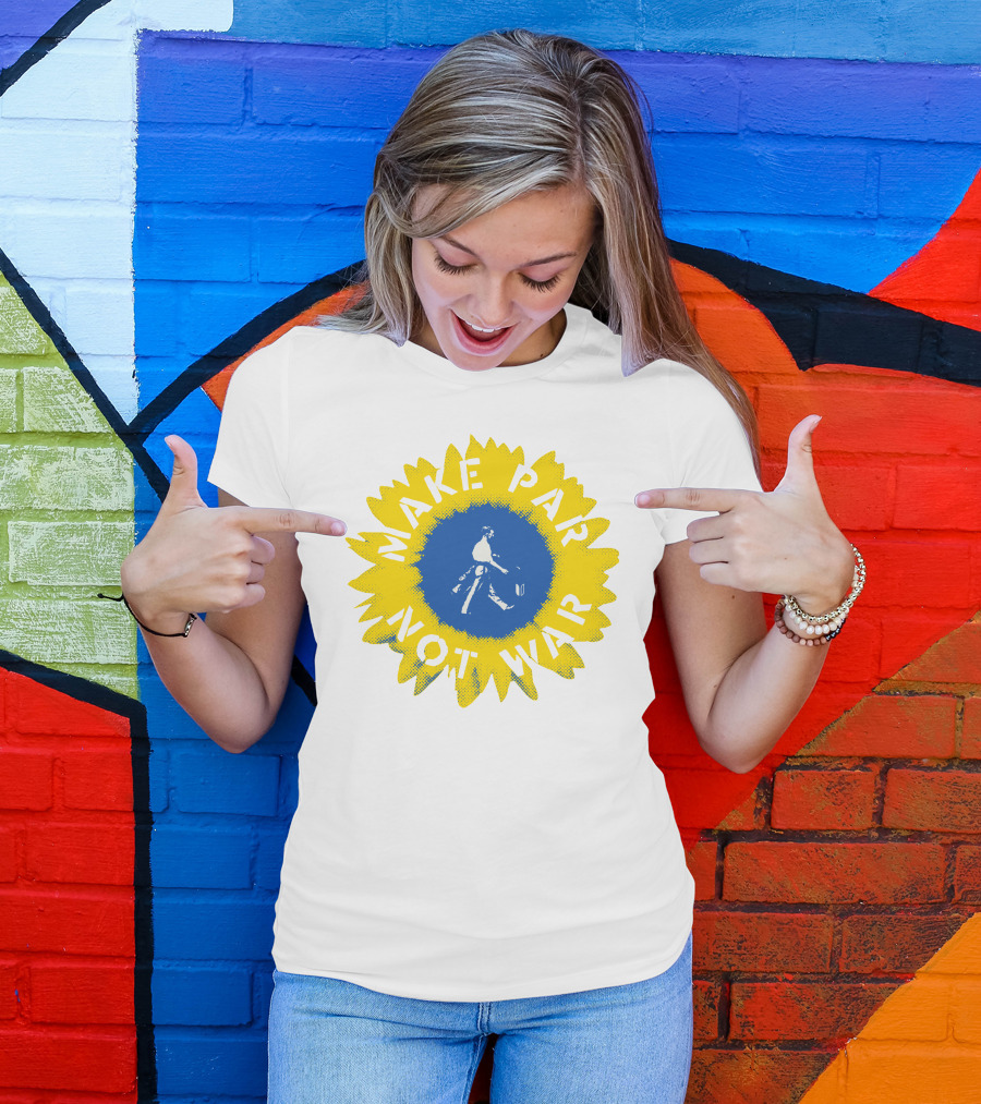 Sunflower Of Peace Make Par Not War Golf Charity T-Shirt