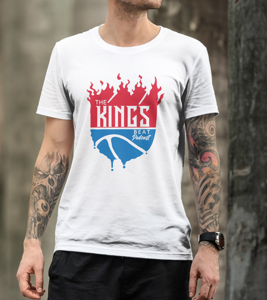 The Kings Beat Podcast Flame Basketball Drip T-Shirt