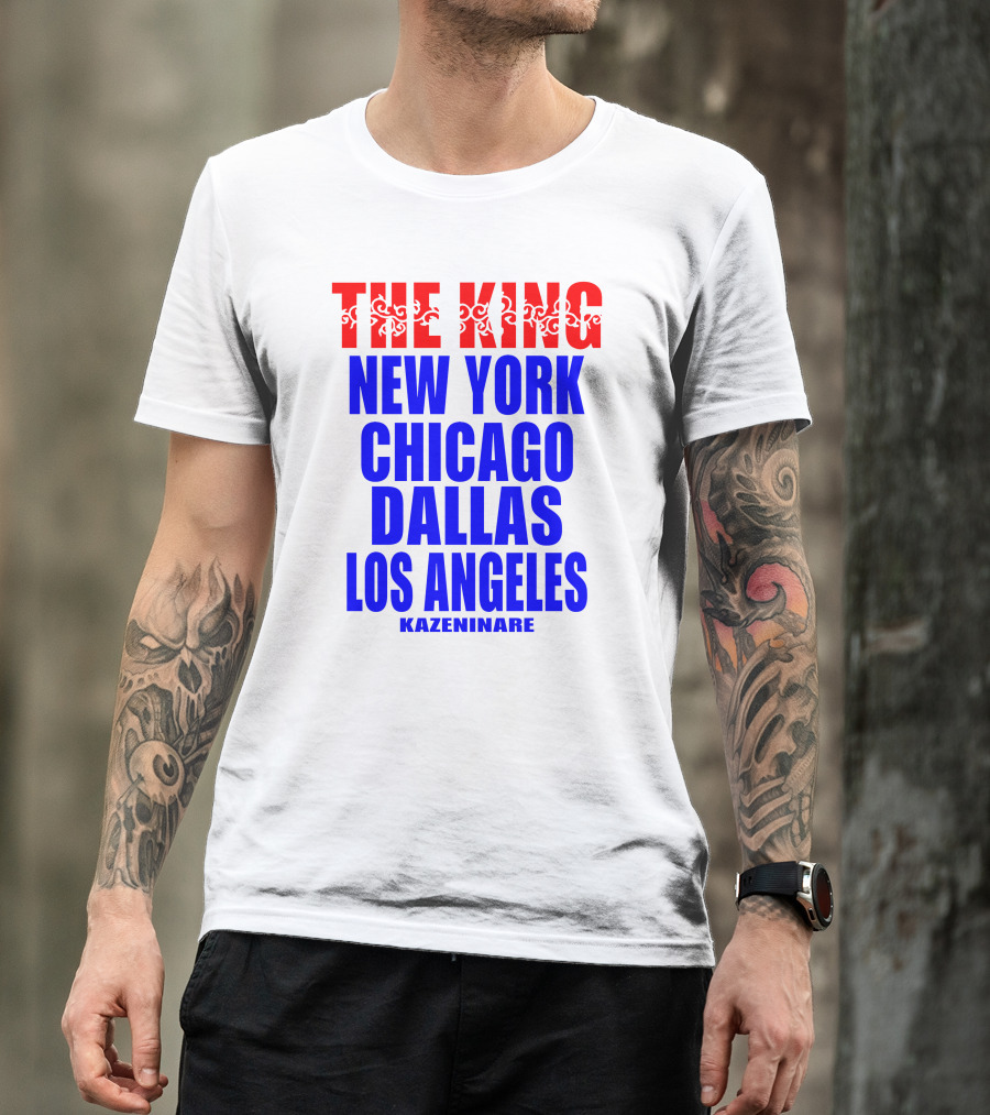 Minoru Suzuki The King New York Chicago Dallas Los Angeles Kazeninare NJPW1972 Shop T-Shirt