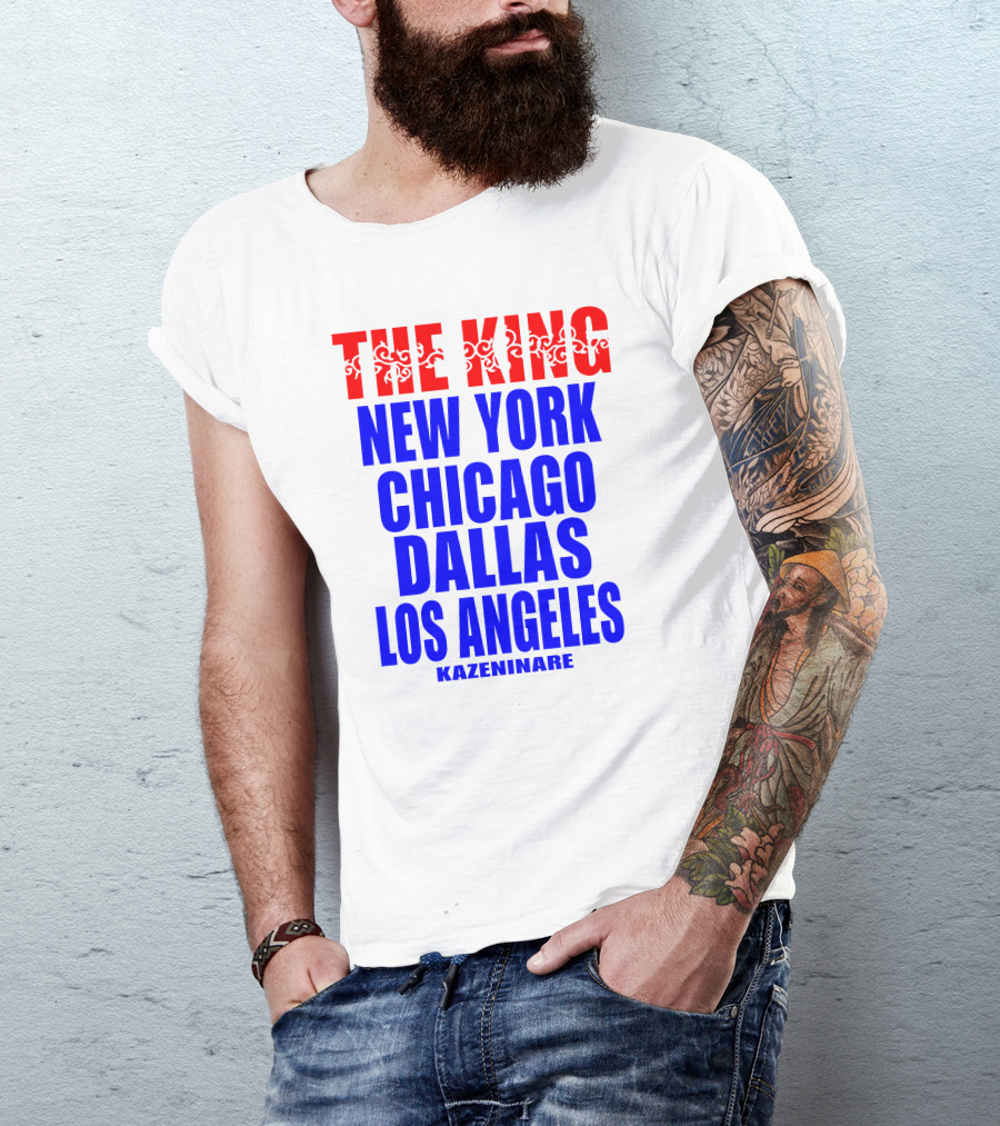 Minoru Suzuki The King New York Chicago Dallas Los Angeles Kazeninare NJPW1972 Shop T-Shirt