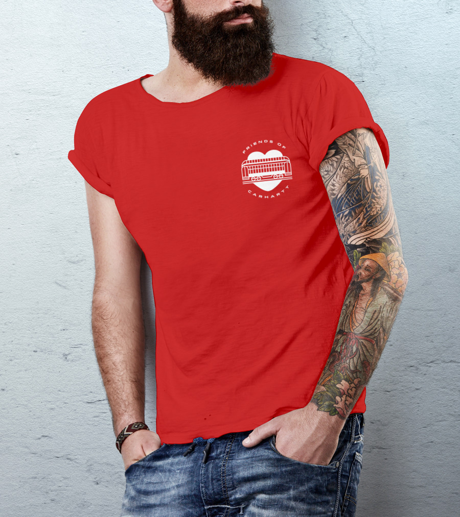 Friends Of Carhartt Heart And Trolley Symbol T-Shirt