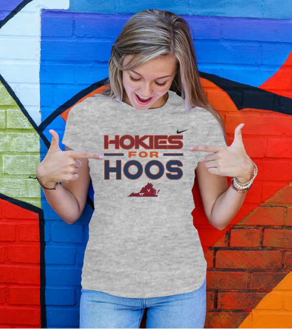 Hokies For Hoos Virginia Map VT T-Shirt