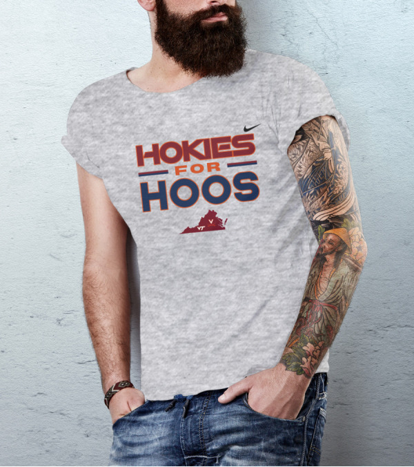 Hokies For Hoos Virginia Map VT T-Shirt