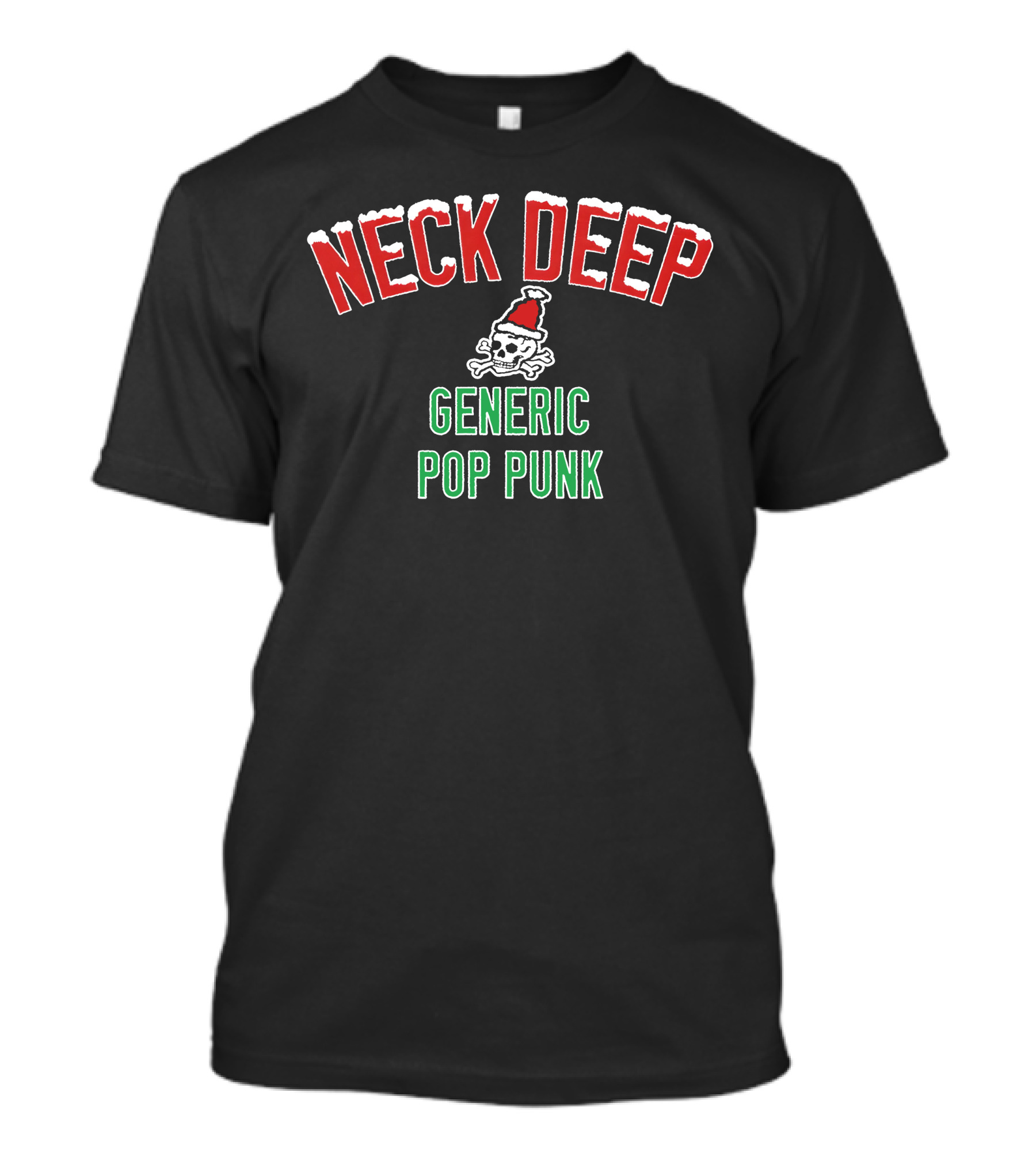 Neck Deep Generic Pop Punk Christmas Skull Edition T-Shirt