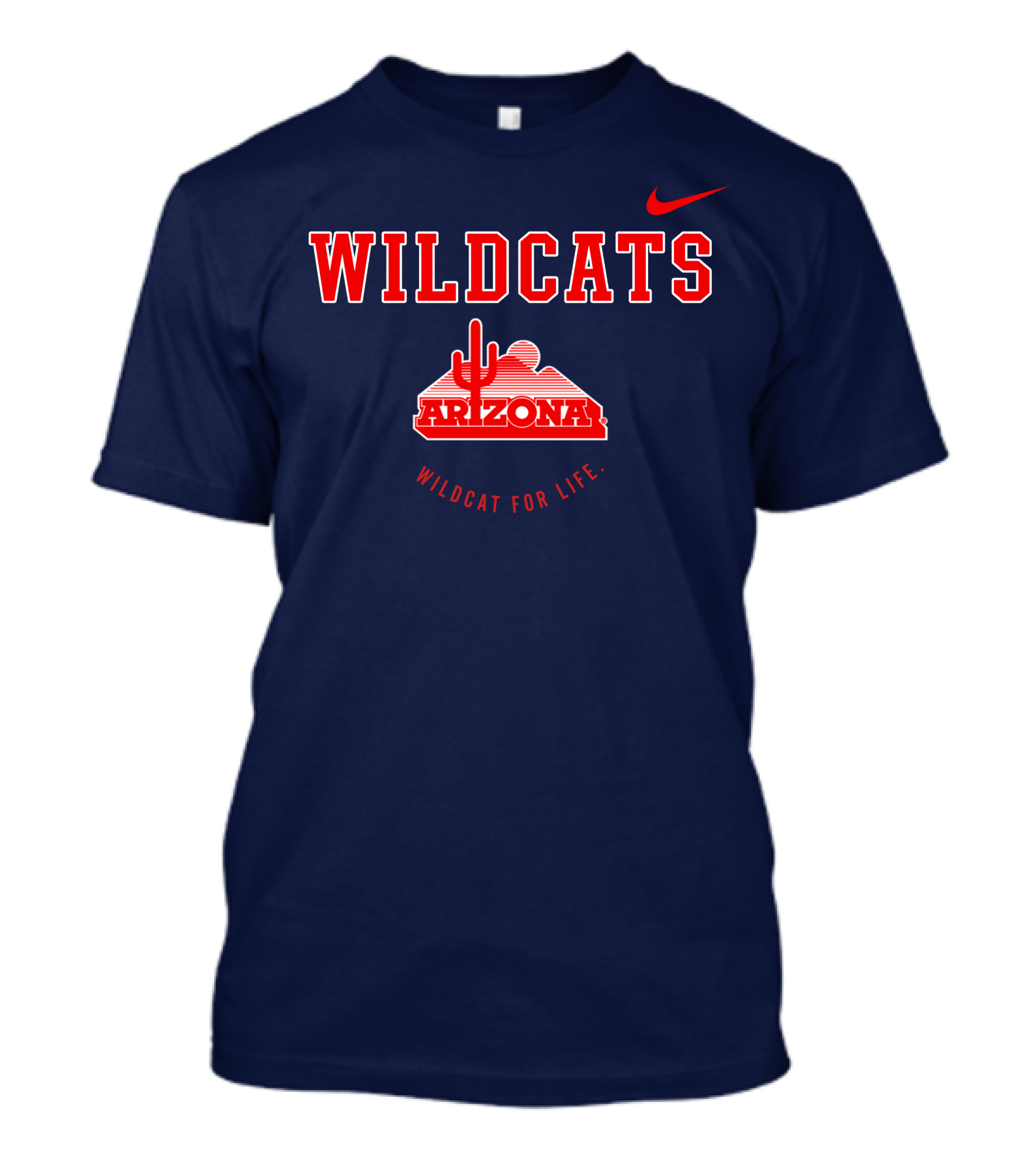 Wildcats Arizona Wildcat For Life Cactus T-Shirt