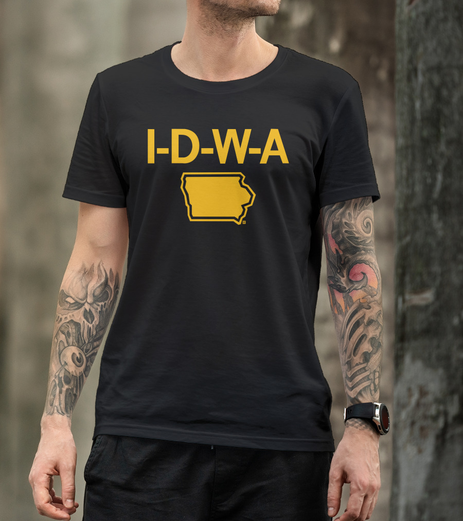 IDWA Yellow Iowa Outline T-Shirt