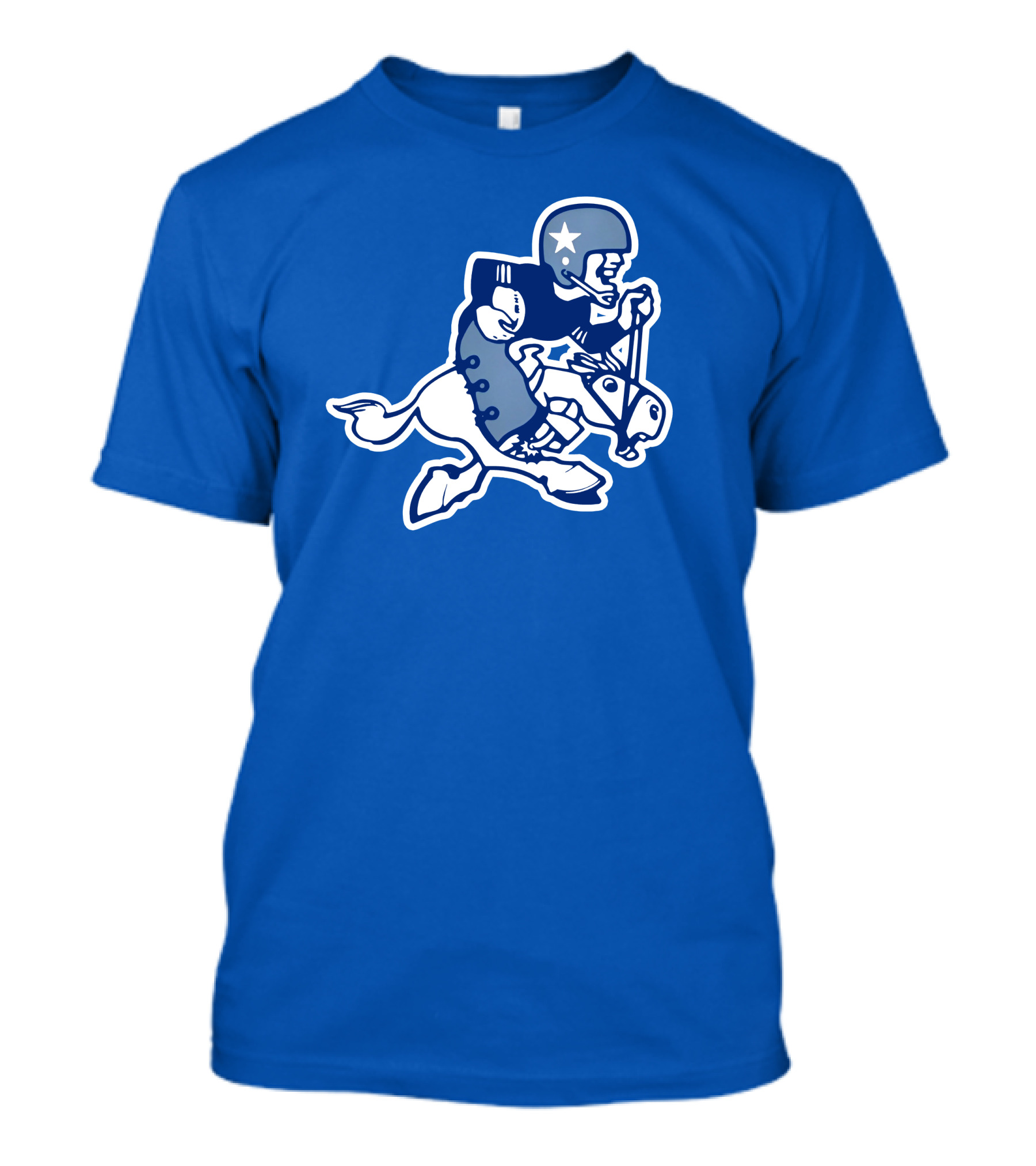 Dallas Cowboys Classic Throwback NFL Retro Mascot Fleece T-Shirt