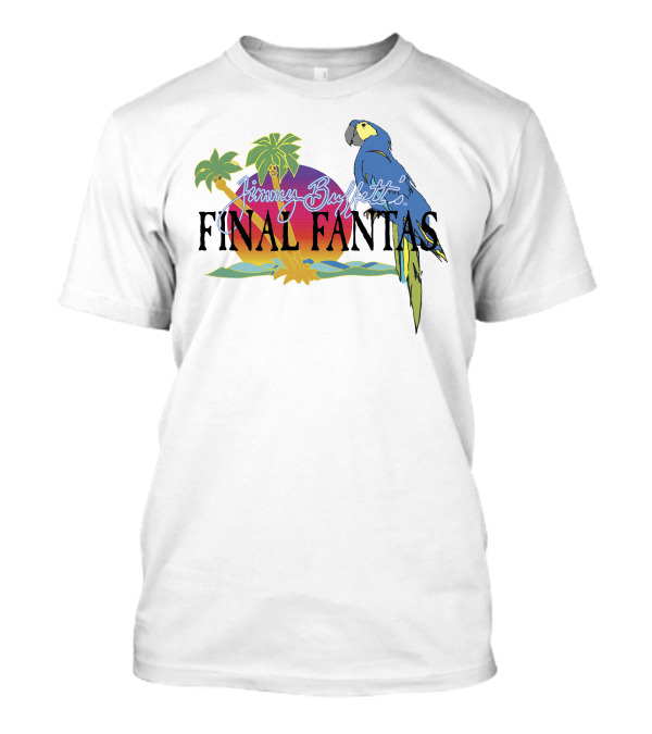 Jimmy Buffett Final Fantasy Tropical Parrot And Palm Sunset T-Shirt