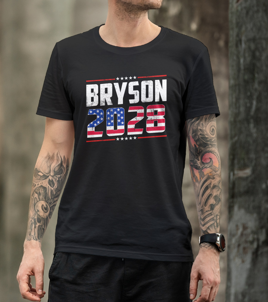 BRYSON 2028 American Flag Stars Stripes T-Shirt