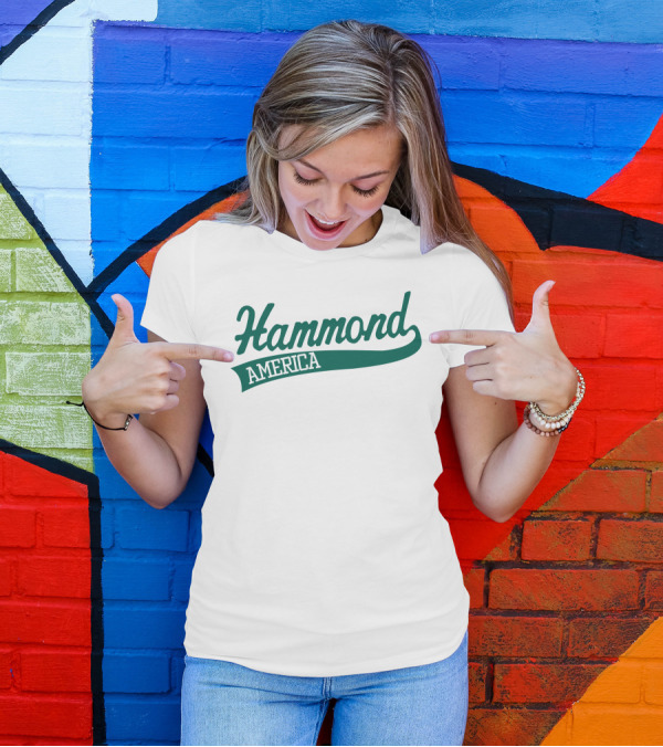 Hammond America Classic Script Baseball T-Shirt
