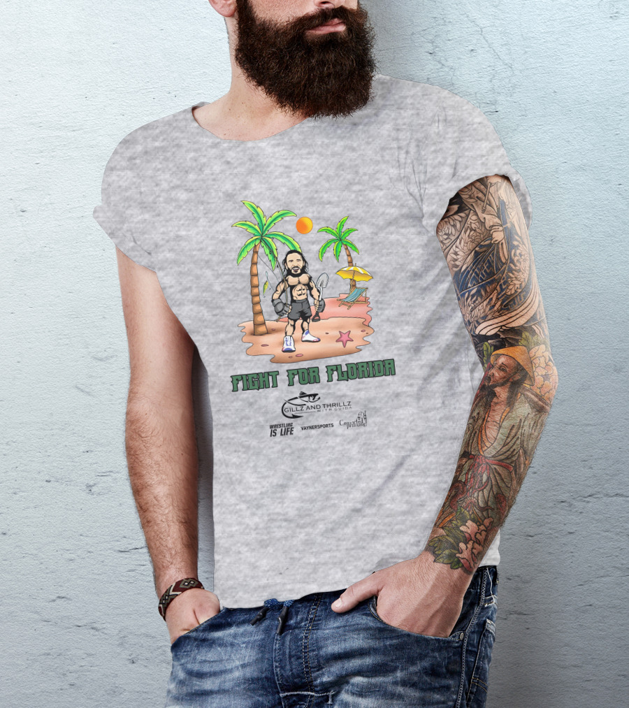 Fight For Florida Wrestling Is Life With VaynerSports Guida Gillz And Thrillz T-Shirt