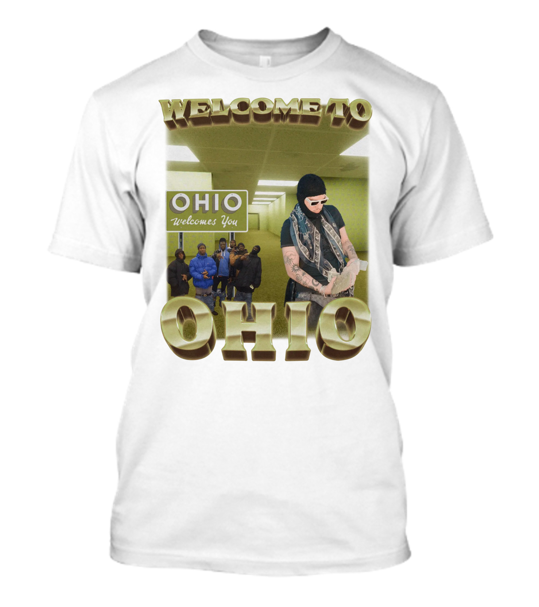 Welcome To Ohio Ohio Welcomes You Group With Performer In Tunnels Scene T-Shirt