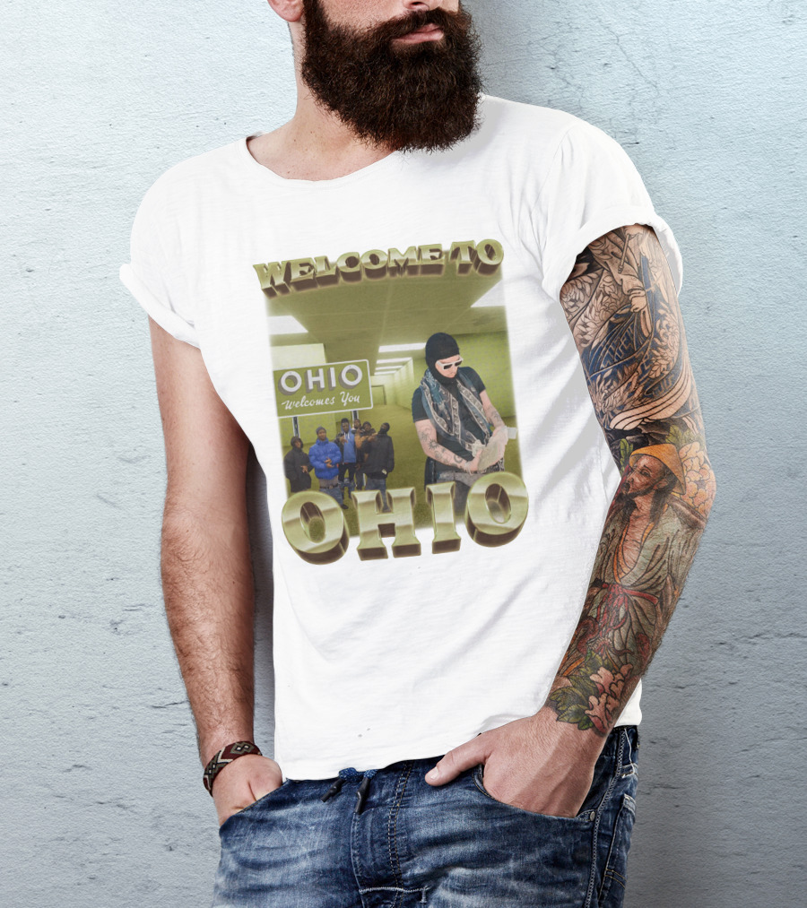 Welcome To Ohio Ohio Welcomes You Group With Performer In Tunnels Scene T-Shirt