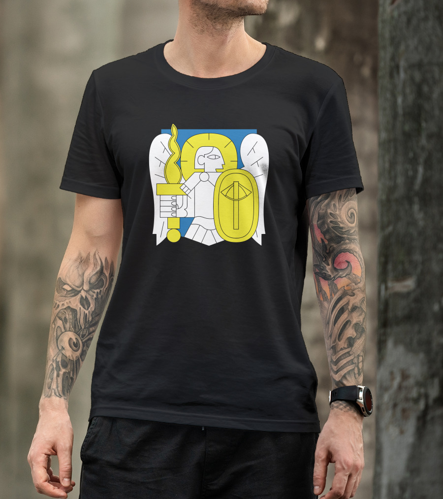 Kyiv Archangel With Torch And Shield Iconic T-Shirt