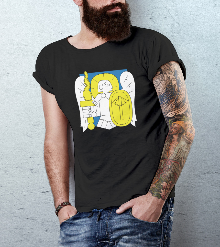 Kyiv Archangel With Torch And Shield Iconic T-Shirt