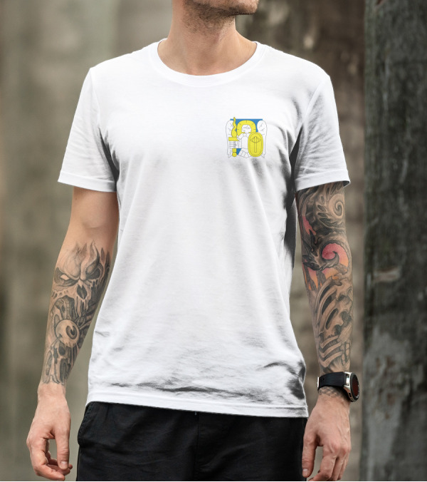 Kyiv Archangel St. Michael Emblem Blue Yellow T-Shirt
