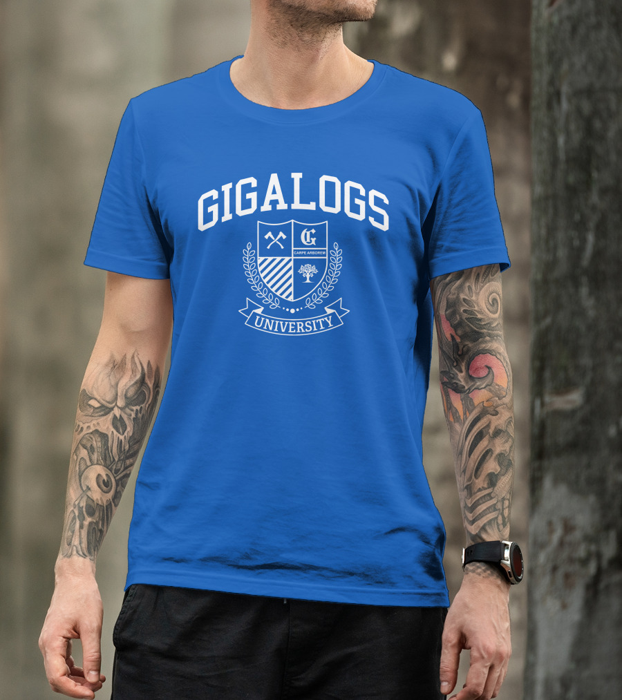 Gigalogs University Carpe Arborem Crest T-Shirt