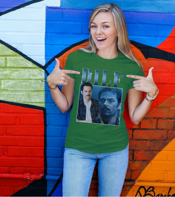 Charlie Swan DILF Mustache Double T-Shirt
